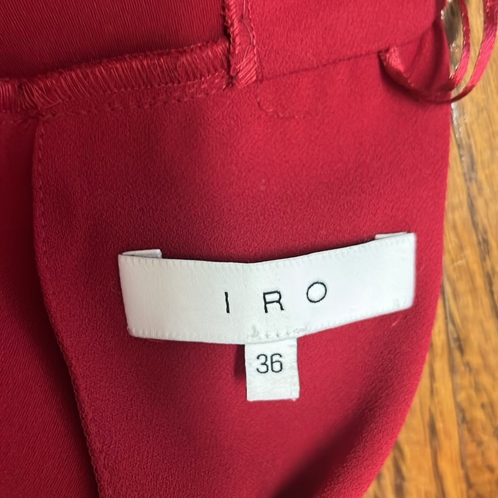 IRO Hilda Red Mini Dress with plunging open back Size 36 - Picture 4 of 6